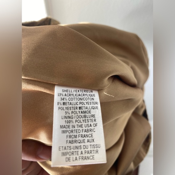 MILLY of New York Elegant Gold Strapless Cocktail Tapestry Dress - Picture 5 of 8